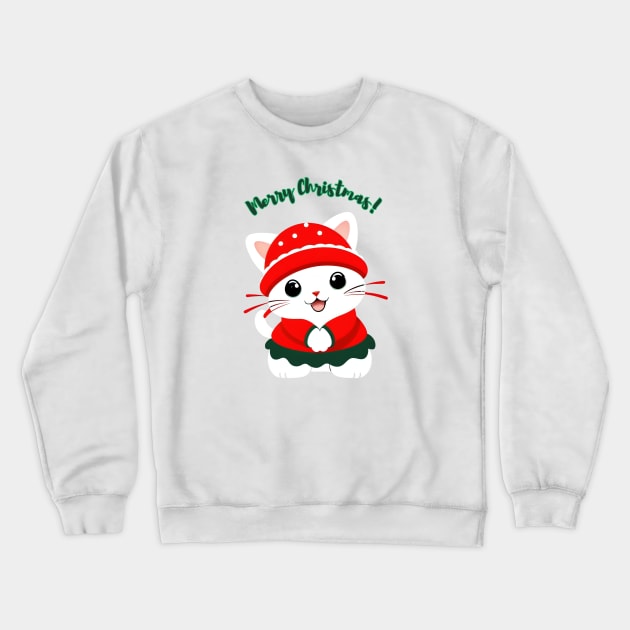 Merry christmas  meow Crewneck Sweatshirt by Cat Lover Store